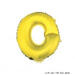 Metallic folie ballon letter O goud 40 cm op stokje