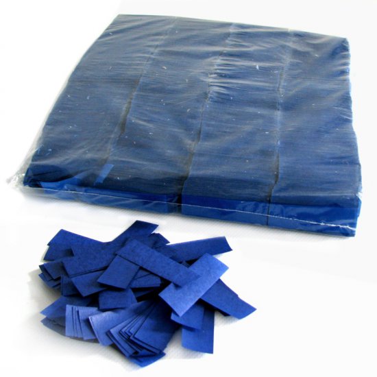 Stage Effects confetti 55 x 17 mm bulkbag 1kg Blue - Klik op de afbeelding om het venster te sluiten