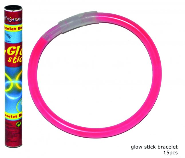 Glowarmbandjes, kleurenmix, 15 stuks, High Quality - Klik op de afbeelding om het venster te sluiten
