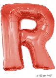 Metallic folie ballon letter R rood 102 cm