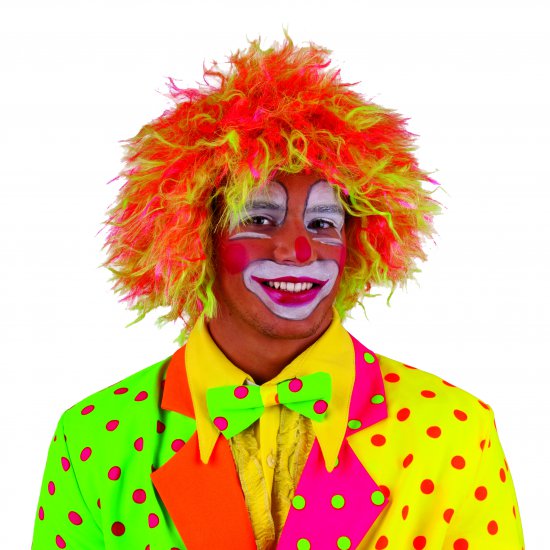 Pruik "Clown" neon - Klik op de afbeelding om het venster te sluiten