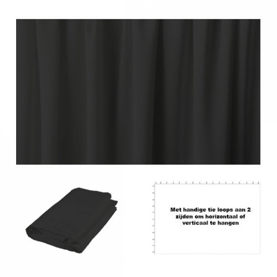 Backdrop 3 x 2 m zwart - Klik op de afbeelding om het venster te sluiten