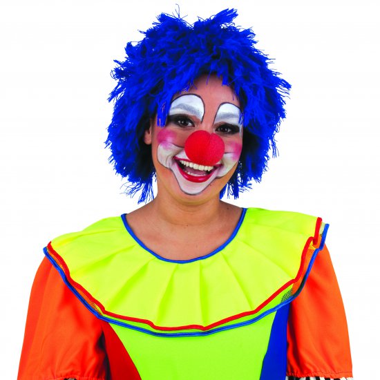 Pruik "Clown" blauw - Klik op de afbeelding om het venster te sluiten