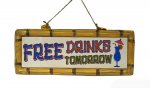 Decoratie "Free drinks"