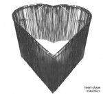 Folie gordijn zilver hartvormig 150 x 95 cm.