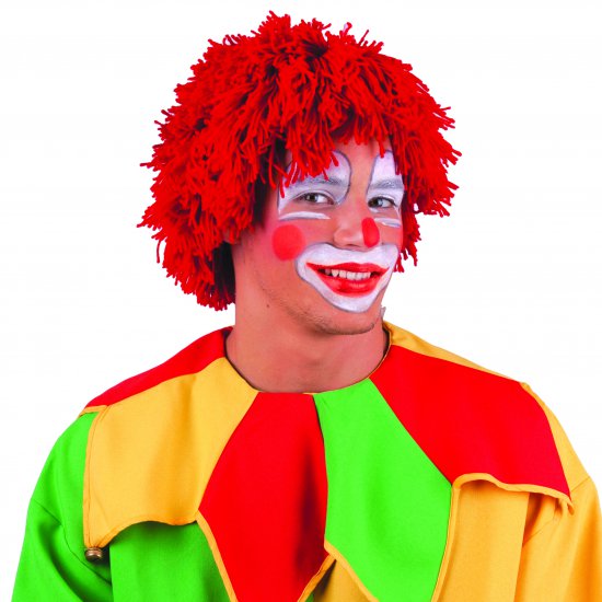 Pruik "Clown" rood - Klik op de afbeelding om het venster te sluiten