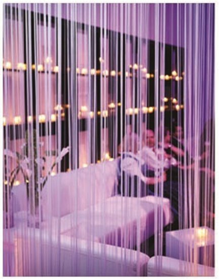 Stage Effects decoratief spaghetti gordijn wit 280 cm op 300 cm - Klik op de afbeelding om het venster te sluiten