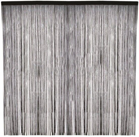 Stage Effects decoratief spaghetti gordijn zwart 280 cm op 300 c - Klik op de afbeelding om het venster te sluiten