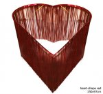 Folie gordijn rood hartvormig 150 x 95 cm.