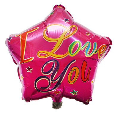 Metallic folie ballon "I love you" - Klik op de afbeelding om het venster te sluiten