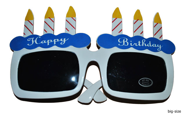 Verjaardagstaart-bril, MAXI - Klik op de afbeelding om het venster te sluiten