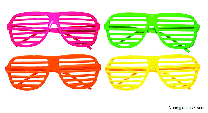 Neon Kanye style "shutter shades", 4 kleuren - Klik op de afbeelding om het venster te sluiten