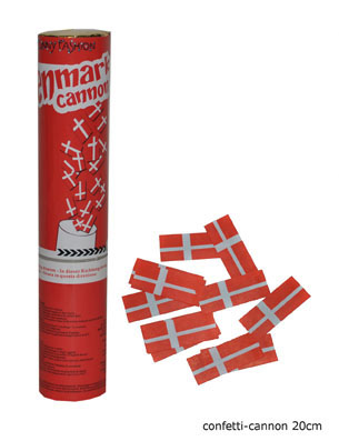 Confetti kanon Denemarken 20 cm. - Klik op de afbeelding om het venster te sluiten
