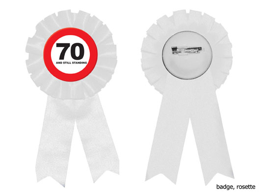 Badge "70 and still standing" - Klik op de afbeelding om het venster te sluiten