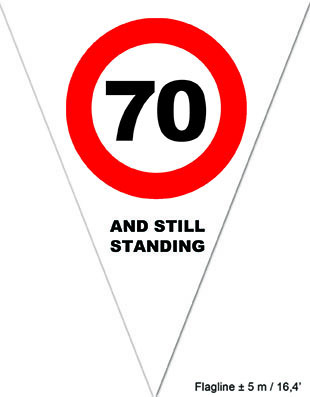 Puntvlagjes "70 and still standing" - Klik op de afbeelding om het venster te sluiten