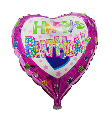 Metallic folie ballon "Happy Birthday" - Klik op de afbeelding om het venster te sluiten