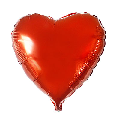 Metallic folie ballon Hart rood 45 cm - Klik op de afbeelding om het venster te sluiten