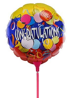 Metallic folie ballon "Congratulations" - Klik op de afbeelding om het venster te sluiten